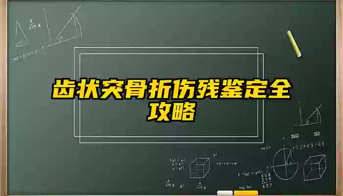 齿状突骨折伤残鉴定全攻略